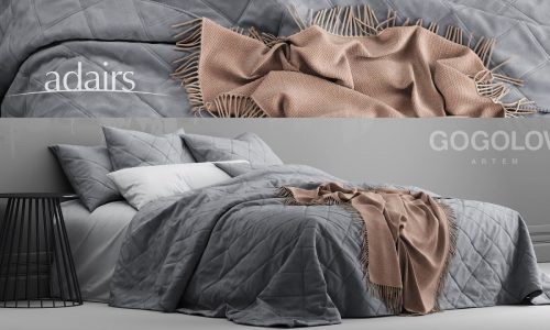 طراحی تخت خواب مدل Adairs در نرم افزار 3ds max و Marvelous Designer