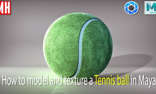 مدلسازی و تکسچر توپ تنیس در Maya و Keyshot با زیرنویس فارسی